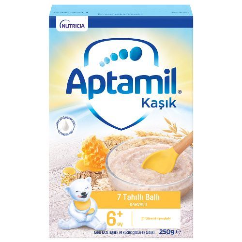 Aptamil 7 Grain Honey Cereal Based Spoon Food 250 G 6-36 Months