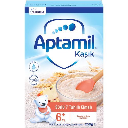 Aptamil Milk 7 Grain Apple Spoon Food 250 G 6-36 Months