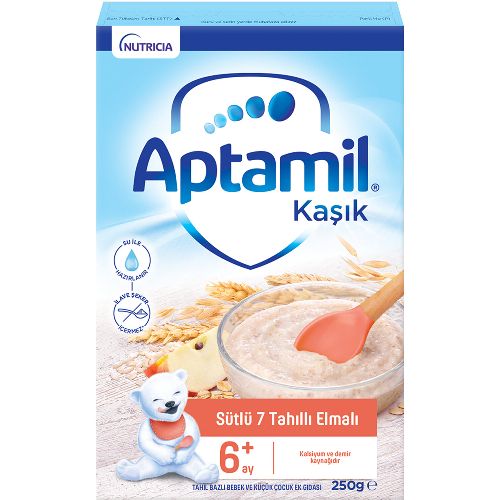 Aptamil Sütlü 7 Tahıllı Elmalı Kaşık Maması 250 G 6-36 Ay