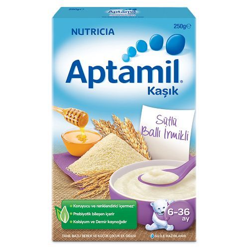 Aptamil Milk, Honey, Semolina Spoon Food 250 G 6-36 Months