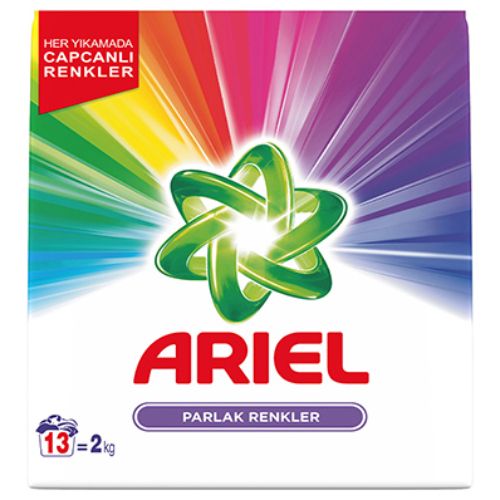 Ariel 13 Yıkama Toz Çamaşır Deterjanı Parlak Renkler 2 Kg