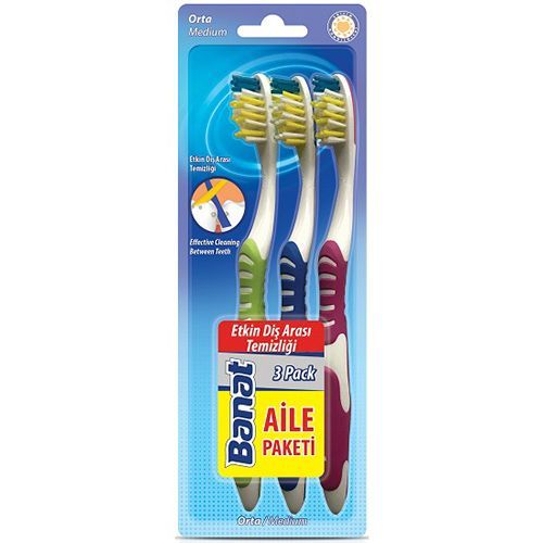 Banat 3-Pack Economic Toothbrush