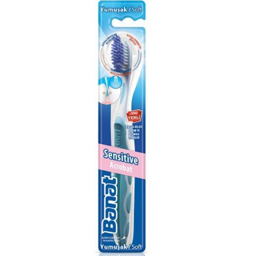 Banat Acrobat Sensitive Toothbrush For Sensitive Teeth With Special Handle