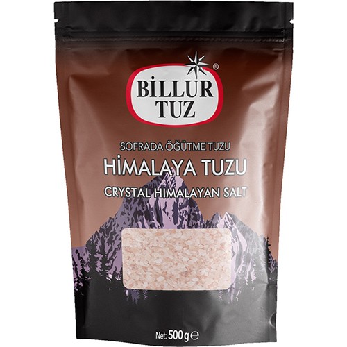 Billur Tuz Sofrada Öğütme Himalaya Tuzu Doypack 500 Gr