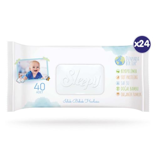 Sleepy Bio Natural Islak Havlu 24X40 (960 Yaprak)