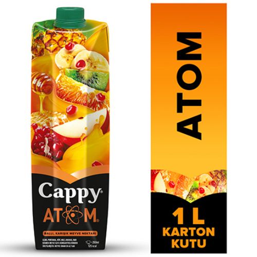Cappy Atom Ballı Karışık Meyve Nektarı Karton Kutu 1 Litre