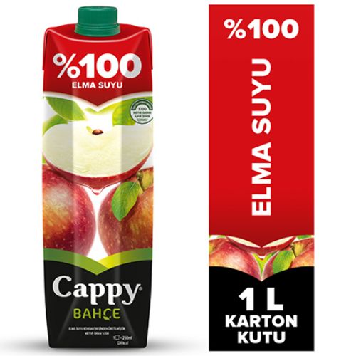 Cappy Bahçe %100 Elma Suyu Karton Kutu 1 Litre