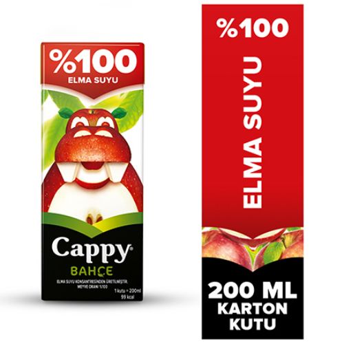 Cappy Bahçe %100 Elma Suyu Karton Kutu 200 Ml