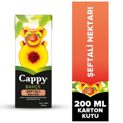 Cappy Bahçe Şeftali Nektarı Karton Kutu 200 Ml