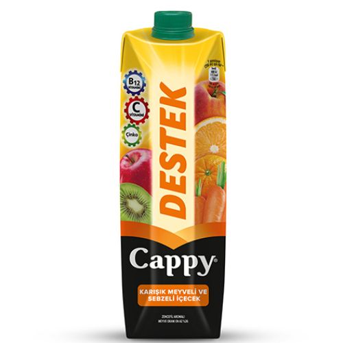 Cappy Destek  Karışık Meyveli Ve Sebzeli İçecek 1 Lt