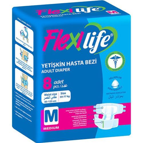 Flexilife Adult Diaper Medium 8 Pieces