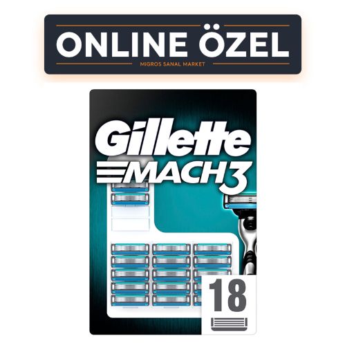 Gillette Mach3 Yedek 18'li Karton Ambalaj
