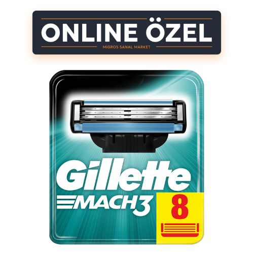 Gillette Mach3 Yedek 8'li Karton Ambalaj