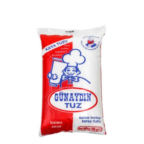 Günaydın Rafine İyotlu Sofra Tuzu Poşet 750 Gr