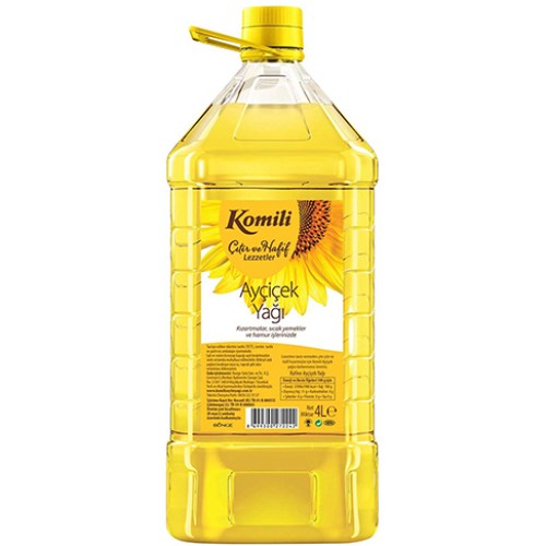 Komili Ayçiçek Yağı 4 Litre Pet Şişe