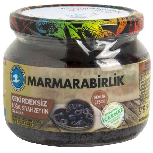 Marmarabirlik Natural Pıtted Black Olıves Wıth Oıl  200 Gr