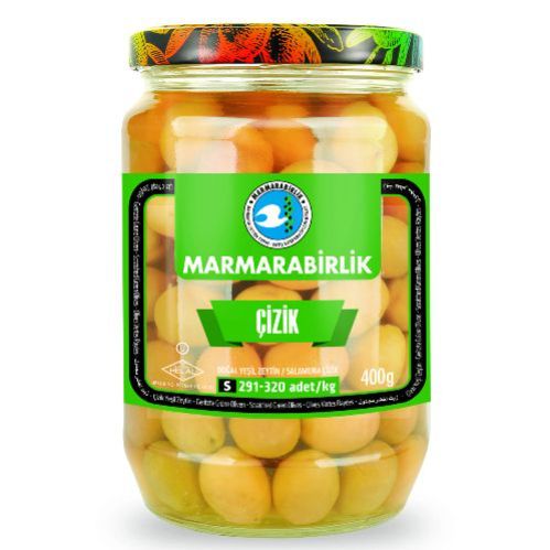 Marmarabirlik Natural Scratched Green Olıves 400 Gr