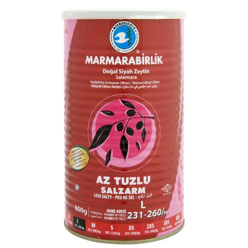 Marmarabirlik Hiper Az Tuzlu Siyah Zeytin 800 Gr