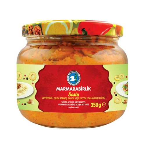 Marmarabirlik Soslu Yeşil Zeytin 350 Gr