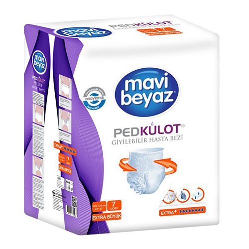 Mavi-Beyaz Pedkülot Pull Up Adult Pants (Esktra Large) 7 Pcs