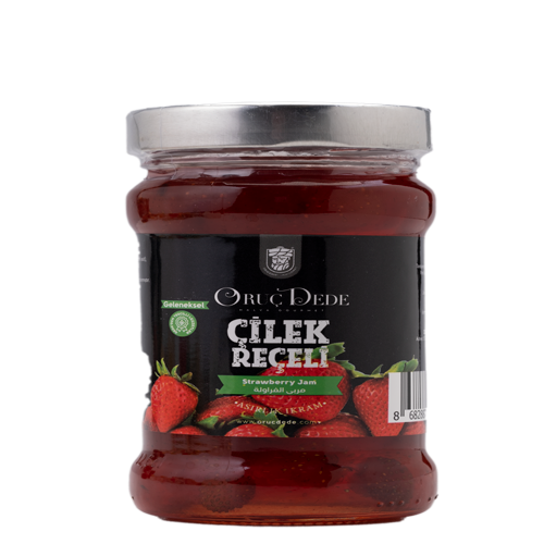 Oruç Dede Glass Jar Strawberry Jam 380 Gr