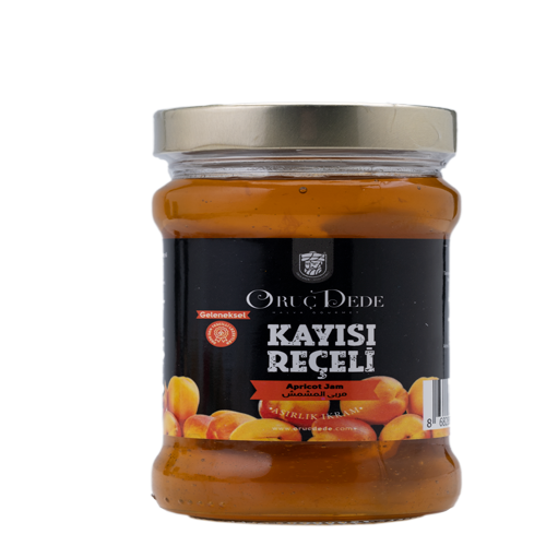 Oruç Dede Glass Jar Apricot Jam 380 Gr