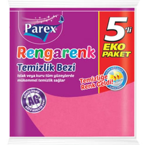 Parex Rengarenk Temizlik Bezi 5'Li