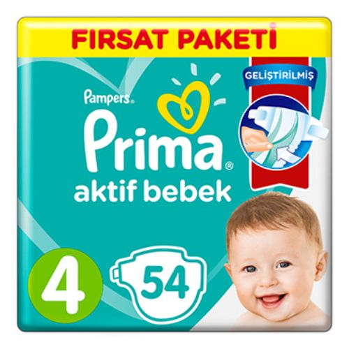 Prima Aktif Bebek Fırsat Paketi Maxi 4 No 54'Lü