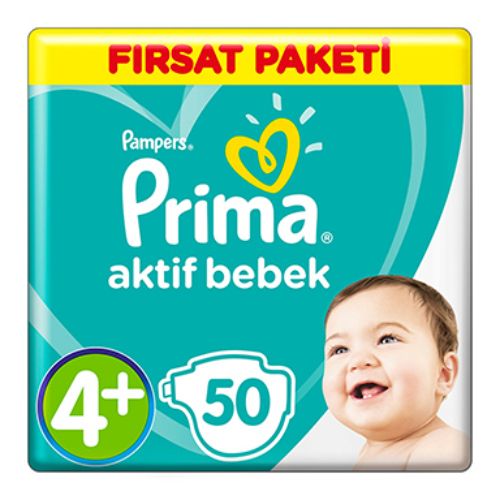 Prima Aktif Bebek Fırsat Paketi Maxiplus 4+ No 50'Li