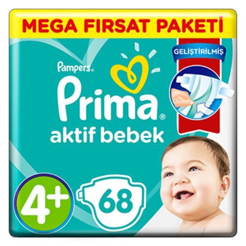 Pampers Prima No4+ 68 Pcs