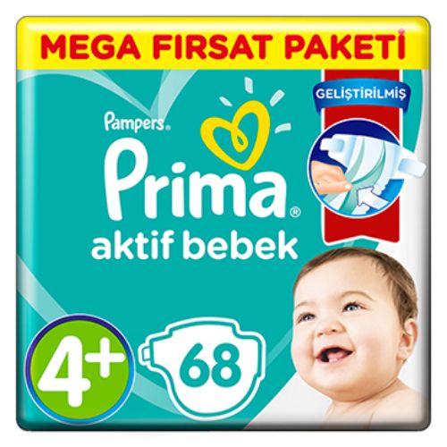 Prima Aktif Bebek Mega Fırsat Paketi 4+ No Maxiplus 68'Li