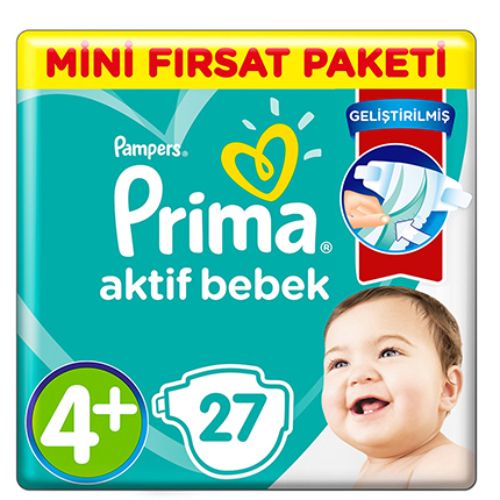 Prima Aktif Bebek Mini Fırsat Paketi 10-15 Kg 4 + Beden 27'Li