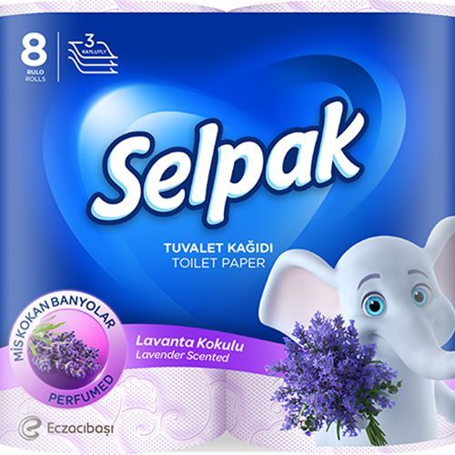 Selpak Lavender Scented Toilet Paper 8 Rolls