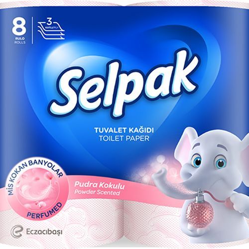 Selpak Powder Scented Toilet Paper 8 Rolls