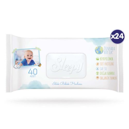 Sleepy Bio Natural Wet Towel 24X40 (960 Sheets)