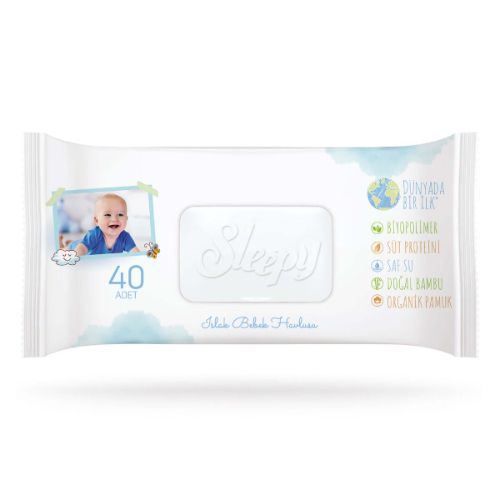 Sleepy Bio Natural Islak Havlu 40 Yaprak