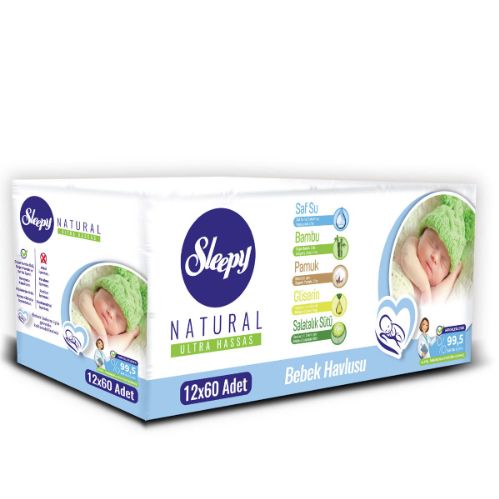 Sleepy Natural Bebek Havlusu 12x60