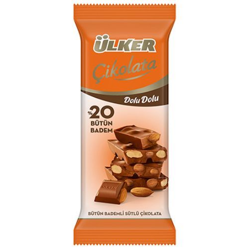 Ülker Hail, Whole Almond Milk Chocolate 50 Gr